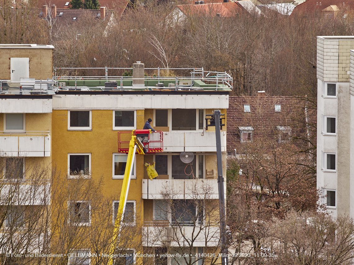 09.03.2023 - Fassadensanierung und Balkonentfernung am Karl-Marx-Ring 57c